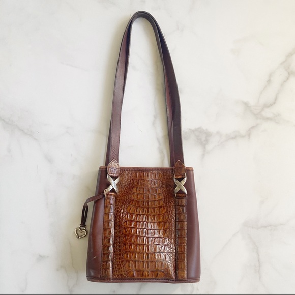 Brighton Vintage Crocodile Leather Shoulder Bag